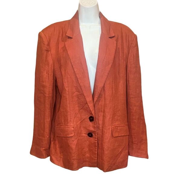 Farm Rio 100% Linen Blazer NWOT Size Medium - Picture 4 of 9